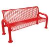 U-Leg Wire Metal Bench with Back